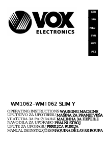 Priručnik Vox WM1062SLIM-Y Stroj za pranje rublja