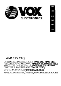 Manual Vox WM1075-YTQ Máquina de lavar roupa