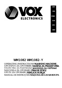 Manual Vox WM1082Y Máquina de lavar roupa