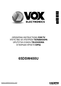 Handleiding Vox 65DSW400U LED televisie