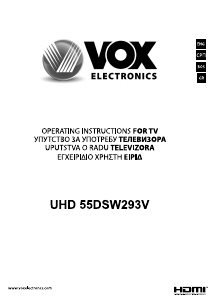 Handleiding Vox 55DSW293V LED televisie