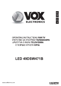 Handleiding Vox 49DSW471B LED televisie