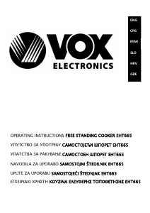 Handleiding Vox EHT665 Fornuis