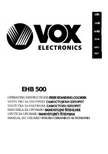 Manual Vox EHB500 Fogão