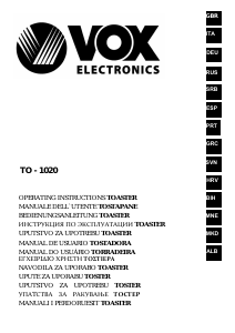 Manual Vox TO1020 Torradeira