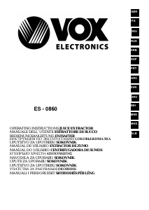 Manuale Vox ES0860 Centrifuga