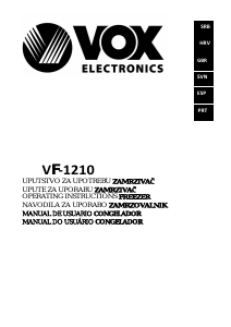 Manual de uso Vox VF1210 Congelador