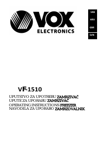 Priročnik Vox VF1510 Zamrzovalnik