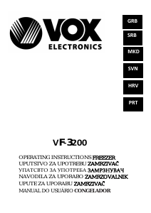 Priročnik Vox VF3200 Zamrzovalnik