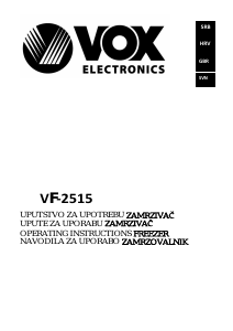 Priručnik Vox VF2515 Zamrzivač