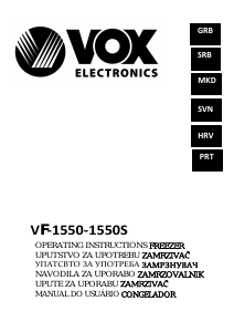 Handleiding Vox VF1550 Vriezer