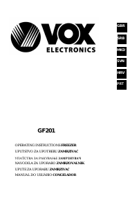 Handleiding Vox GF201 Vriezer