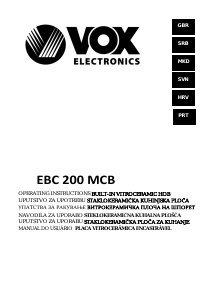 Priručnik Vox EBC200MCB Ploča za kuhanje