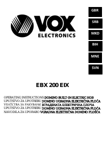 Priročnik Vox EBX200EIX Grelna plošča