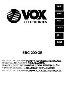 Priručnik Vox EBC200GB Ploča za kuhanje