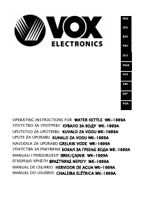 Manual Vox WK1009A Jarro eléctrico