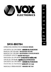 Εγχειρίδιο Vox SMX8007B4 Μίξερ