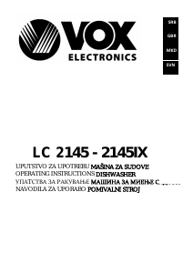 Priročnik Vox LC2145 Pomivalni stroj