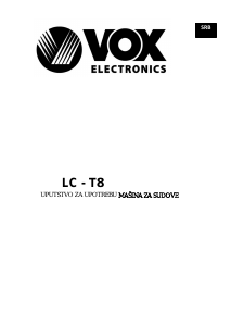 Priručnik Vox LCT8 Perilica posuđa