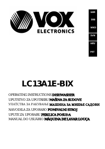 Priročnik Vox LC13A1EBIX Pomivalni stroj