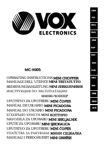 Bedienungsanleitung Vox MC9005 Universalzerkleinerer