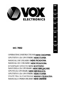 Handleiding Vox MC7002 Hakmolen