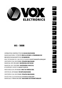 Manual de uso Vox MS5008 Batidora de mano