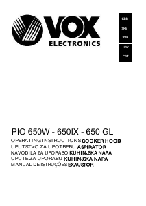 Manual Vox PIO650IX Exaustor