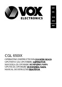 Handleiding Vox CGL650IX Afzuigkap