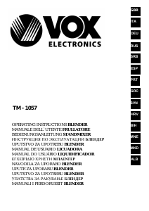 Manual de uso Vox TM1057 Batidora