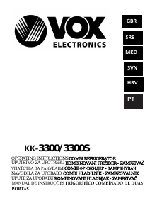Handleiding Vox KK3300S Koel-vries combinatie