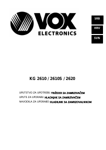 Priročnik Vox KG2610 Hladilnik in zamrzovalnik