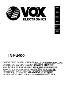 Handleiding Vox INF3400 Koel-vries combinatie