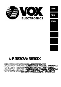 Handleiding Vox NF3830W Koel-vries combinatie