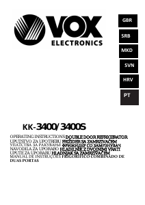 Priročnik Vox KK3400 Hladilnik in zamrzovalnik