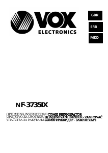 Priručnik Vox NF3735IX Frižider – zamrzivač