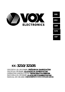 Manual de uso Vox KK3210 Frigorífico combinado