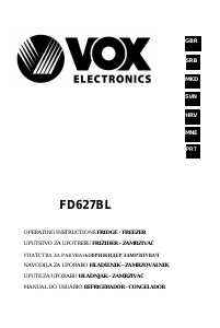 Priručnik Vox FD627BL Frižider – zamrzivač