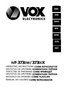 Priručnik Vox NF3730IX Frižider – zamrzivač