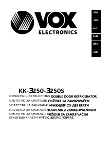 Priručnik Vox KK3250 Frižider – zamrzivač