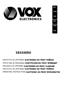 Manual Vox SBS6305IX Fridge-Freezer