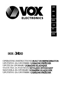 Priručnik Vox IKK3400 Frižider – zamrzivač