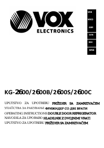 Priručnik Vox KG2600B Frižider – zamrzivač