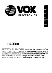 Priručnik Vox KG3300 Frižider – zamrzivač