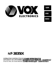 Handleiding Vox NF3835IX Koel-vries combinatie