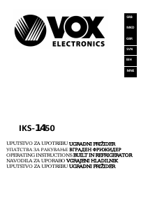 Priročnik Vox IKS1450 Hladilnik