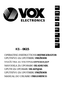 Handleiding Vox KS0615 Koelkast