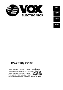 Priručnik Vox KS2510 Hladnjak