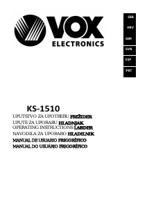 Priručnik Vox KS1510 Hladnjak