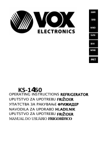 Priručnik Vox KS1450 Hladnjak